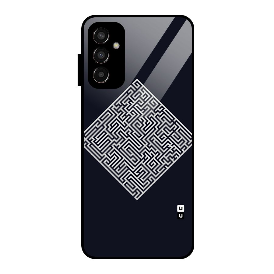 Minimal Maze Pattern Glass Back Case for Galaxy F13