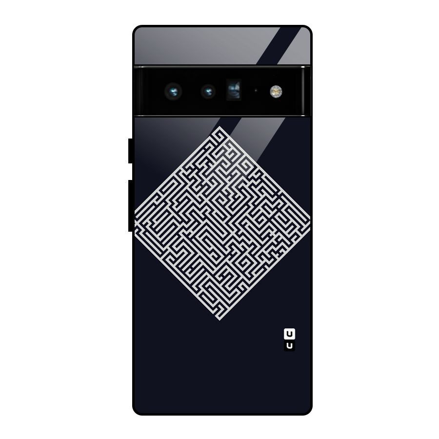 Minimal Maze Pattern Glass Back Case for Google Pixel 6 Pro