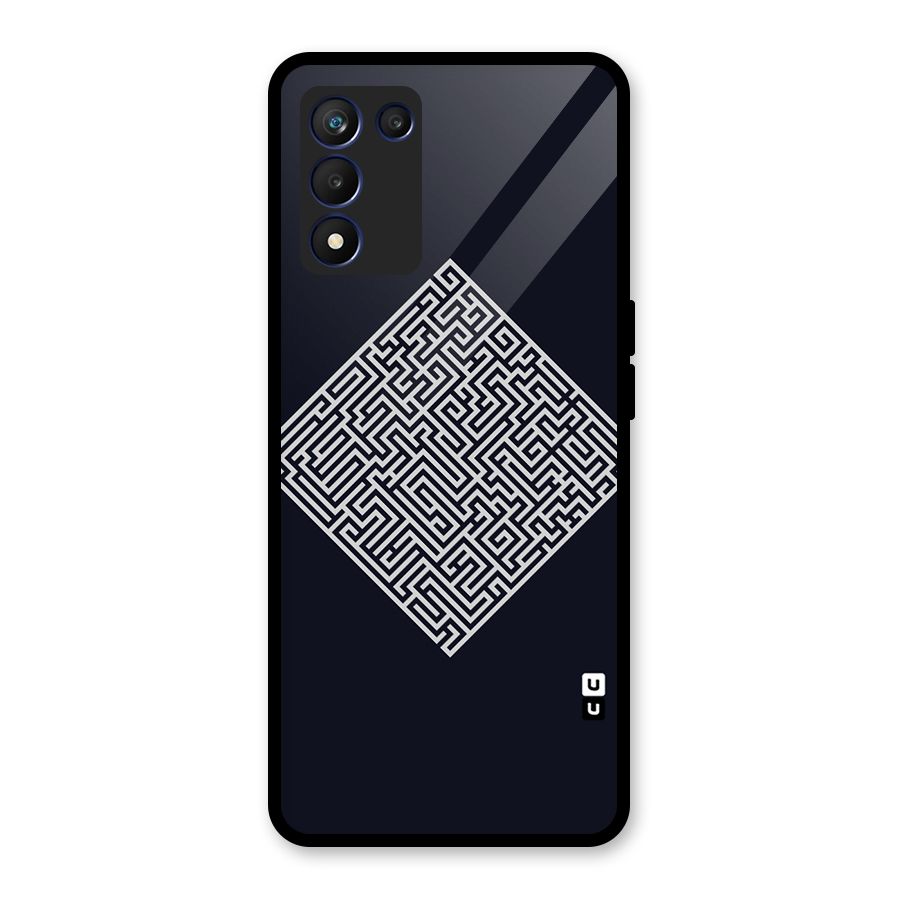Minimal Maze Pattern Glass Back Case for Realme 9 5G Speed