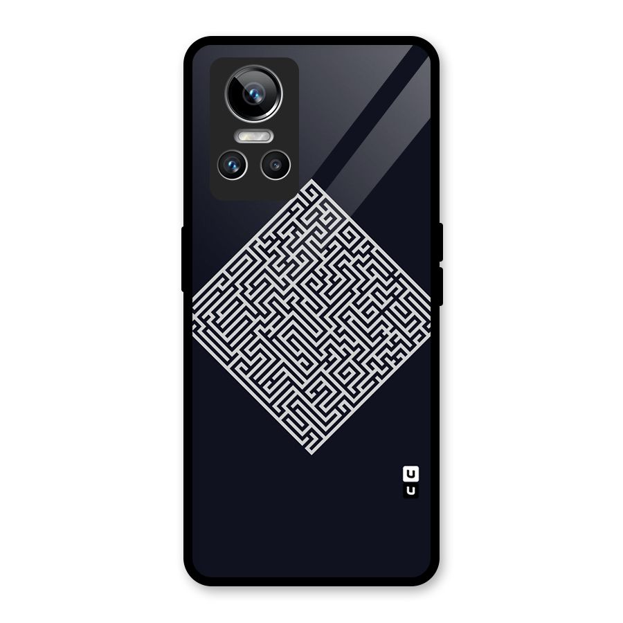 Minimal Maze Pattern Glass Back Case for Realme GT Neo 3