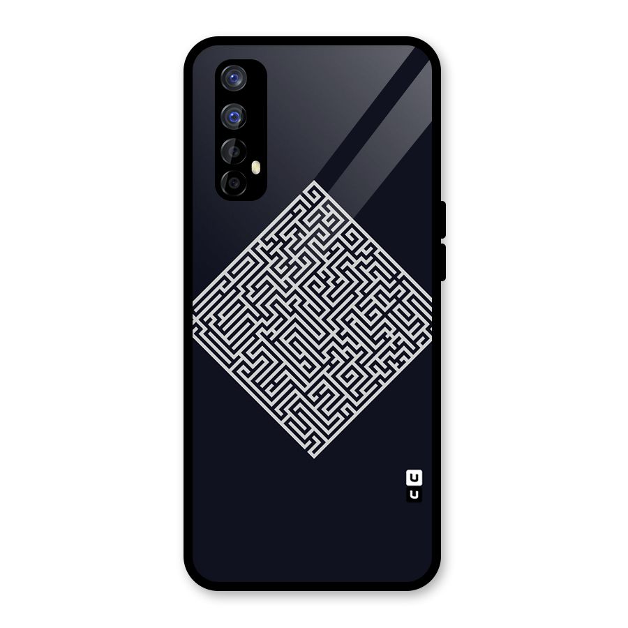 Minimal Maze Pattern Glass Back Case for Realme Narzo 20 Pro