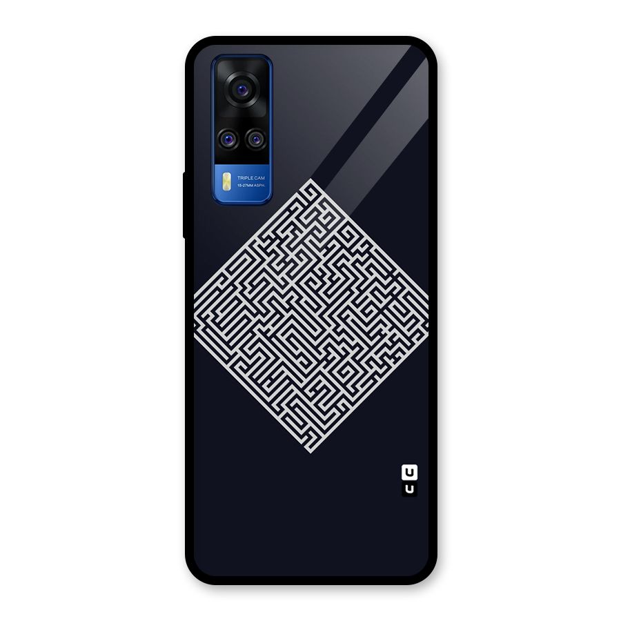 Minimal Maze Pattern Glass Back Case for Vivo Y31