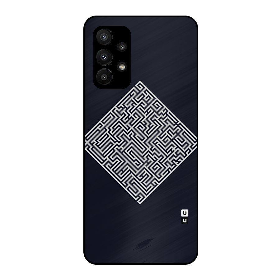 Minimal Maze Pattern Metal Back Case for Galaxy A23