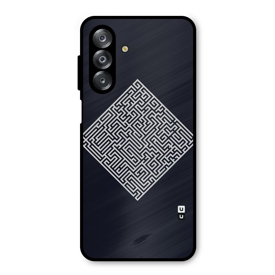 Minimal Maze Pattern Metal Back Case for Galaxy A26
