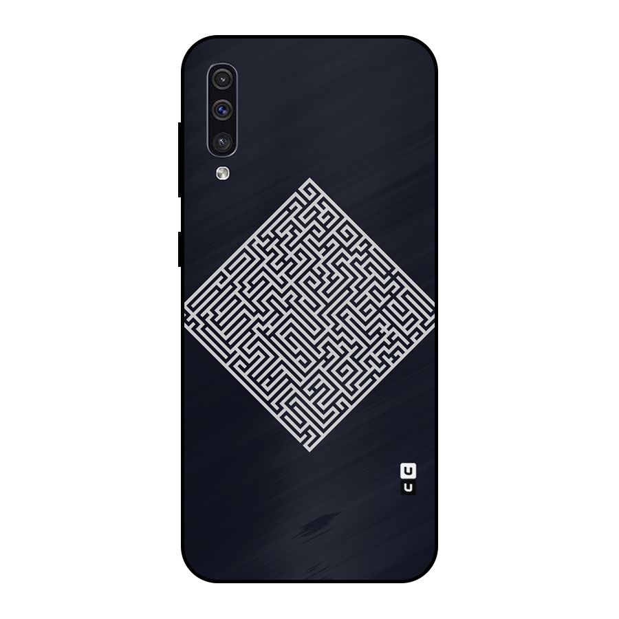 Minimal Maze Pattern Metal Back Case for Galaxy A30s