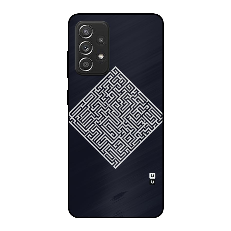 Minimal Maze Pattern Metal Back Case for Galaxy A52s 5G