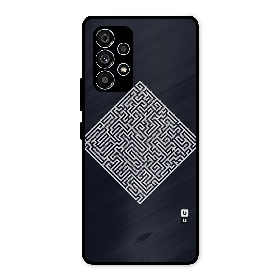 Minimal Maze Pattern Metal Back Case for Galaxy A53 5G
