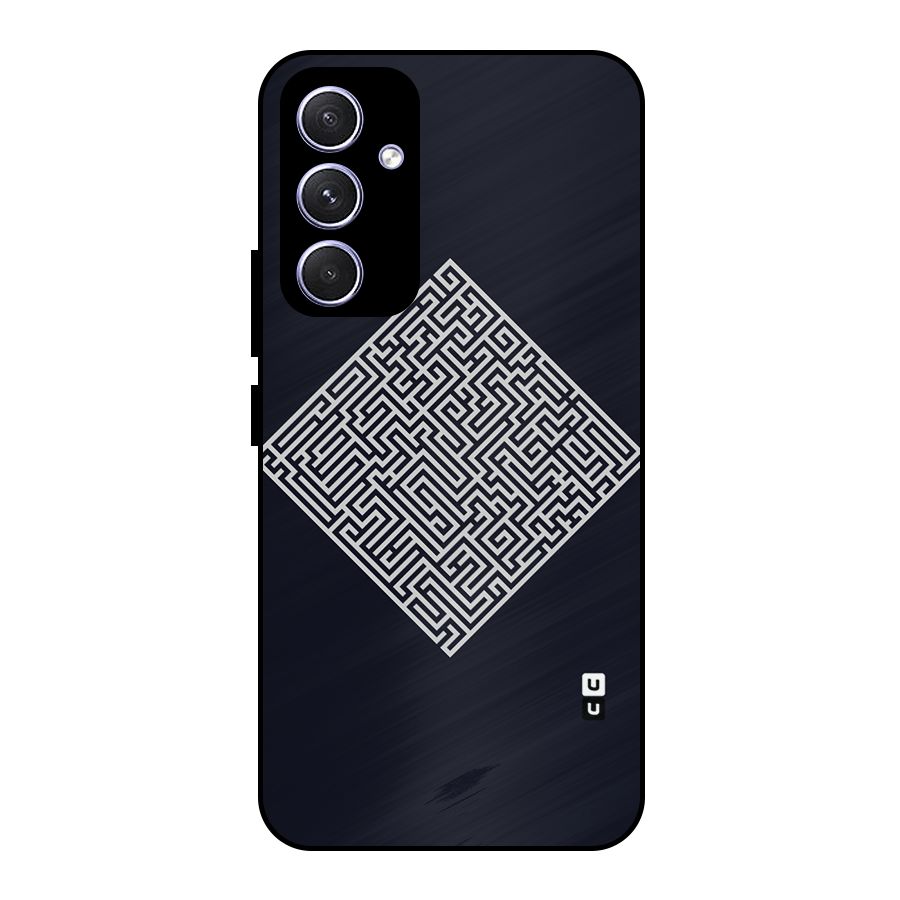 Minimal Maze Pattern Metal Back Case for Galaxy A54
