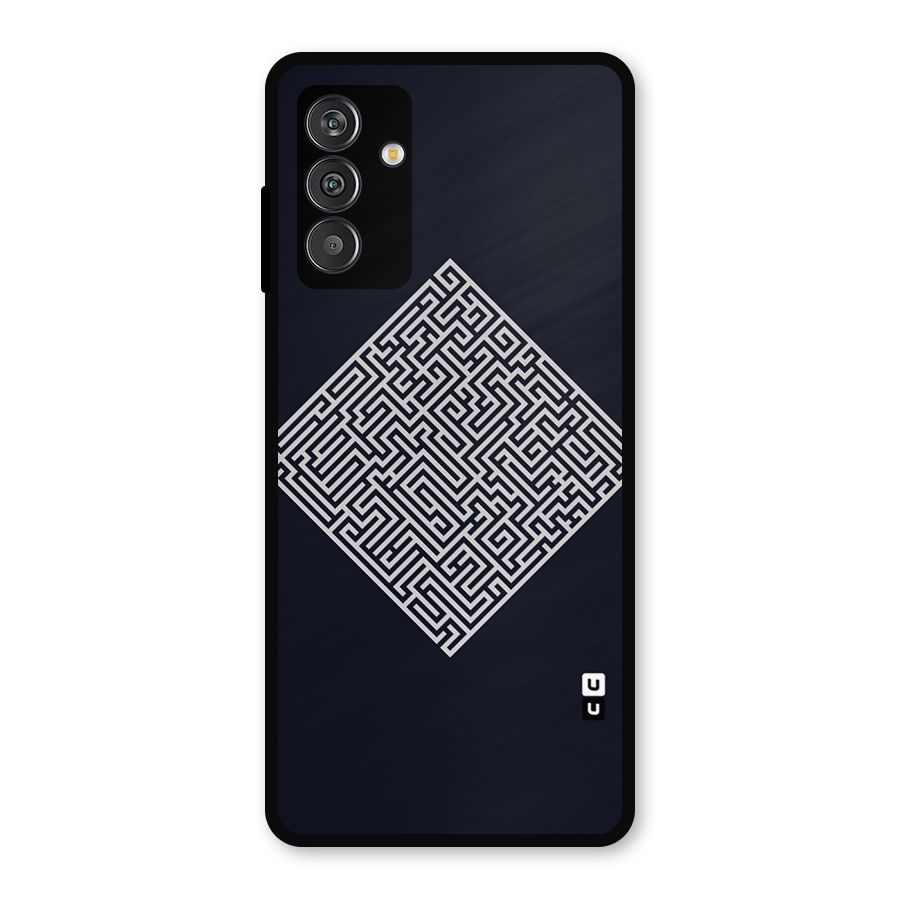 Minimal Maze Pattern Metal Back Case for Galaxy F13