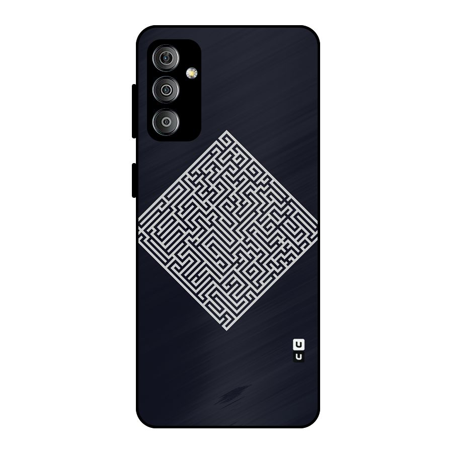 Minimal Maze Pattern Metal Back Case for Galaxy F23