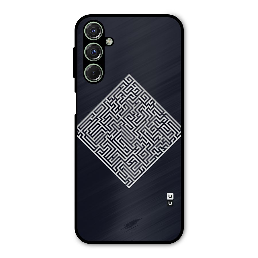 Minimal Maze Pattern Metal Back Case for Galaxy F34