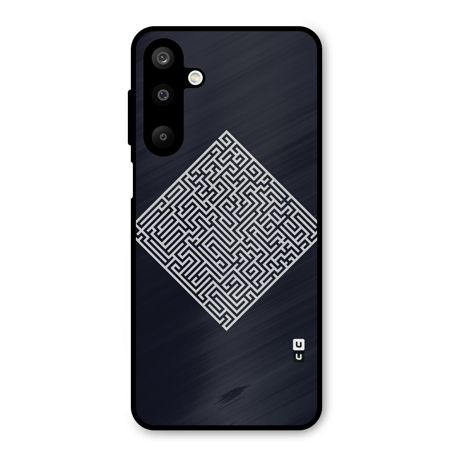 Minimal Maze Pattern Metal Back Case for Galaxy M16