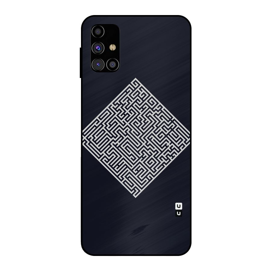 Minimal Maze Pattern Metal Back Case for Galaxy M31s