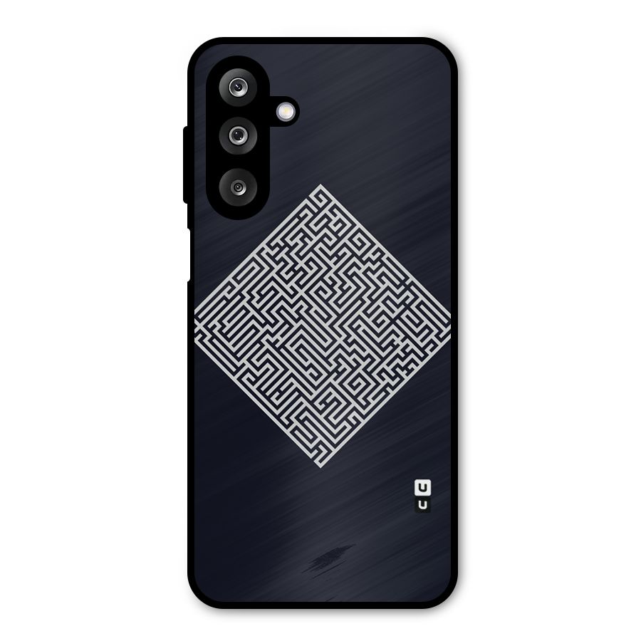 Minimal Maze Pattern Metal Back Case for Galaxy M36