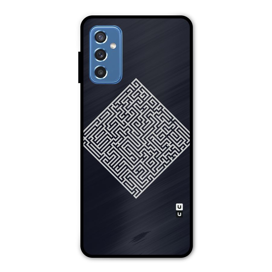 Minimal Maze Pattern Metal Back Case for Galaxy M52 5G