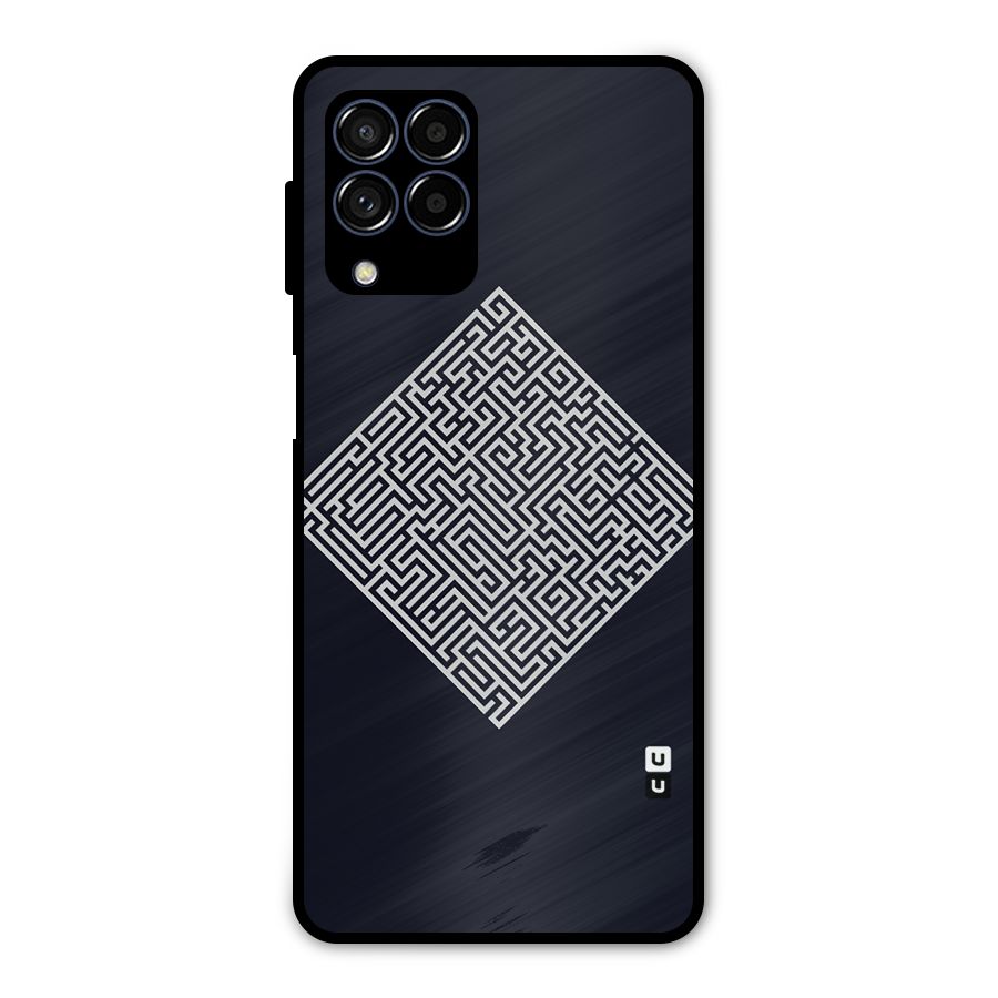 Minimal Maze Pattern Metal Back Case for Galaxy M53 5G