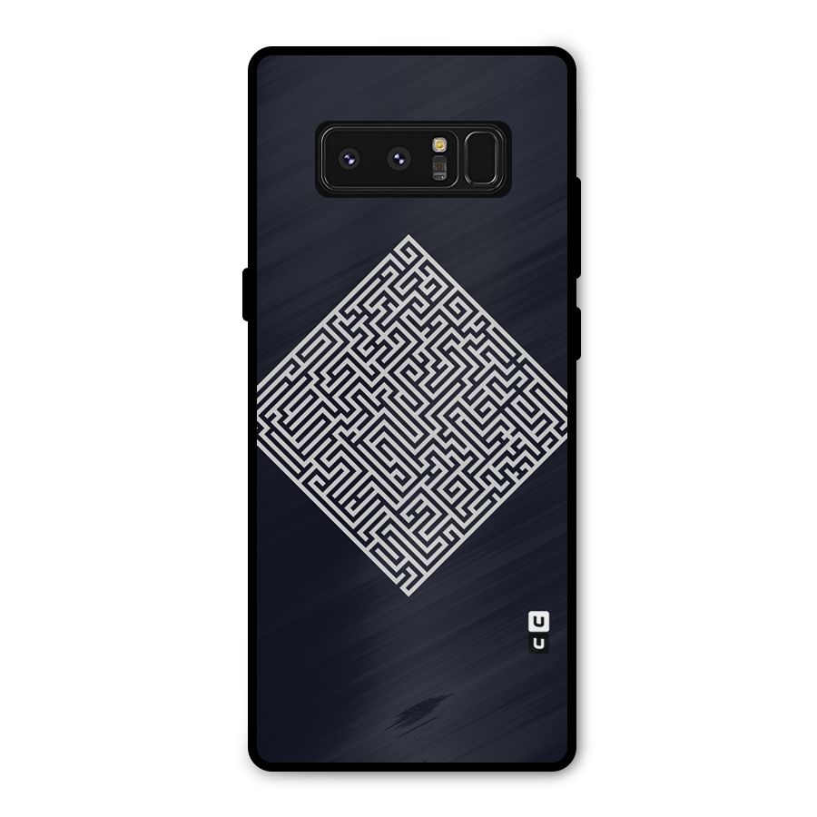 Minimal Maze Pattern Metal Back Case for Galaxy Note 8