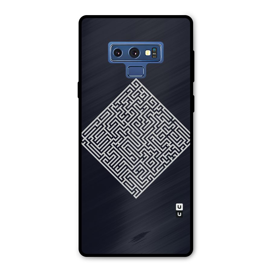 Minimal Maze Pattern Metal Back Case for Galaxy Note 9