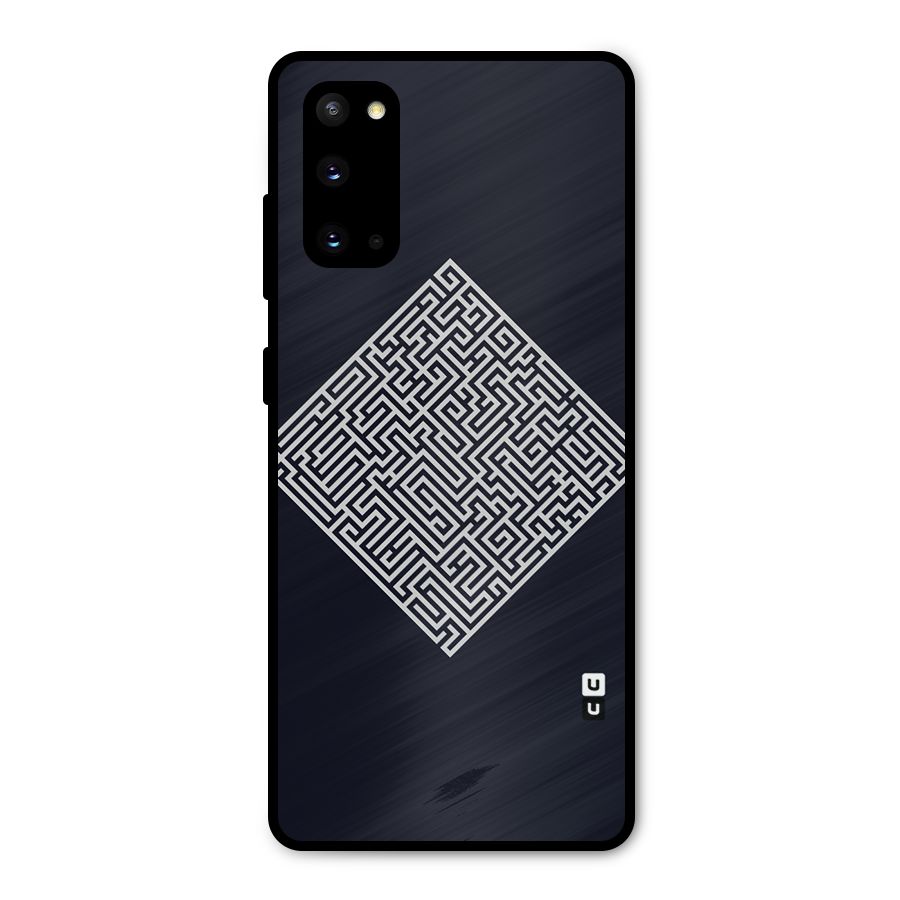 Minimal Maze Pattern Metal Back Case for Galaxy S20