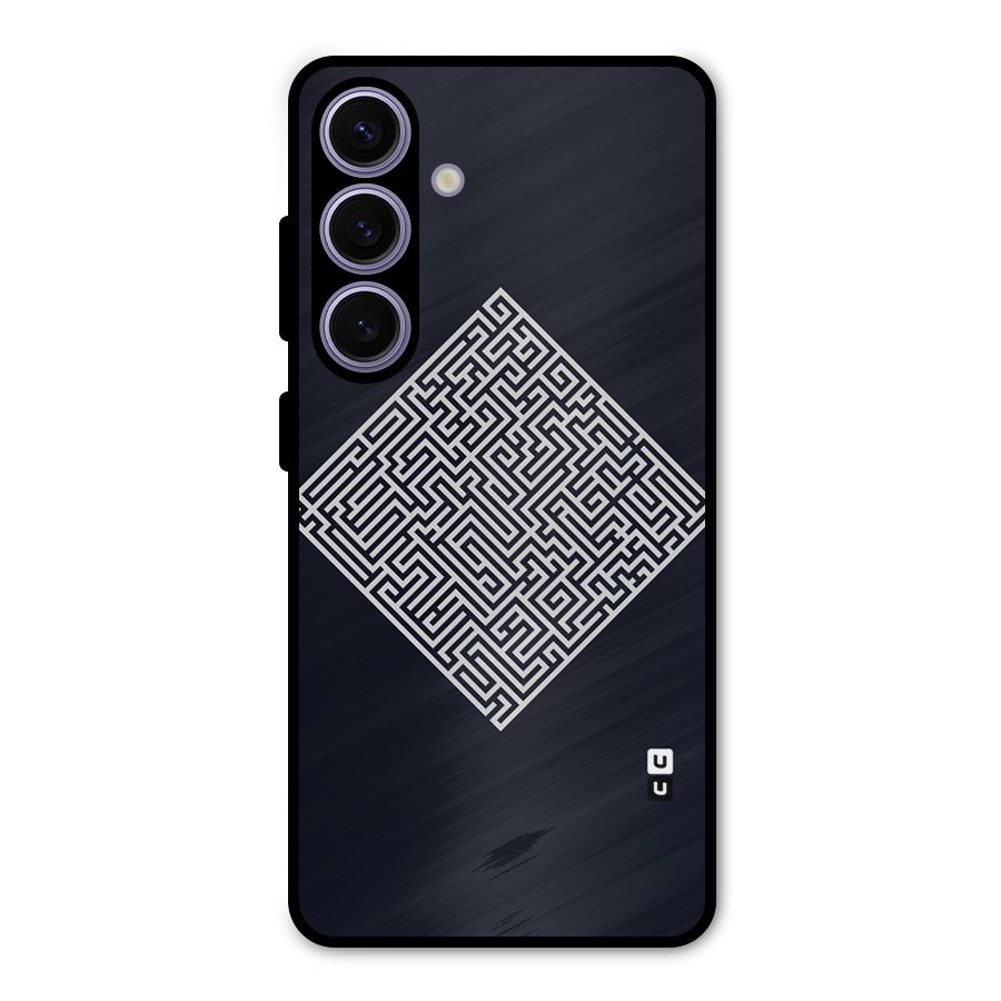 Minimal Maze Pattern Metal Back Case for Galaxy S24