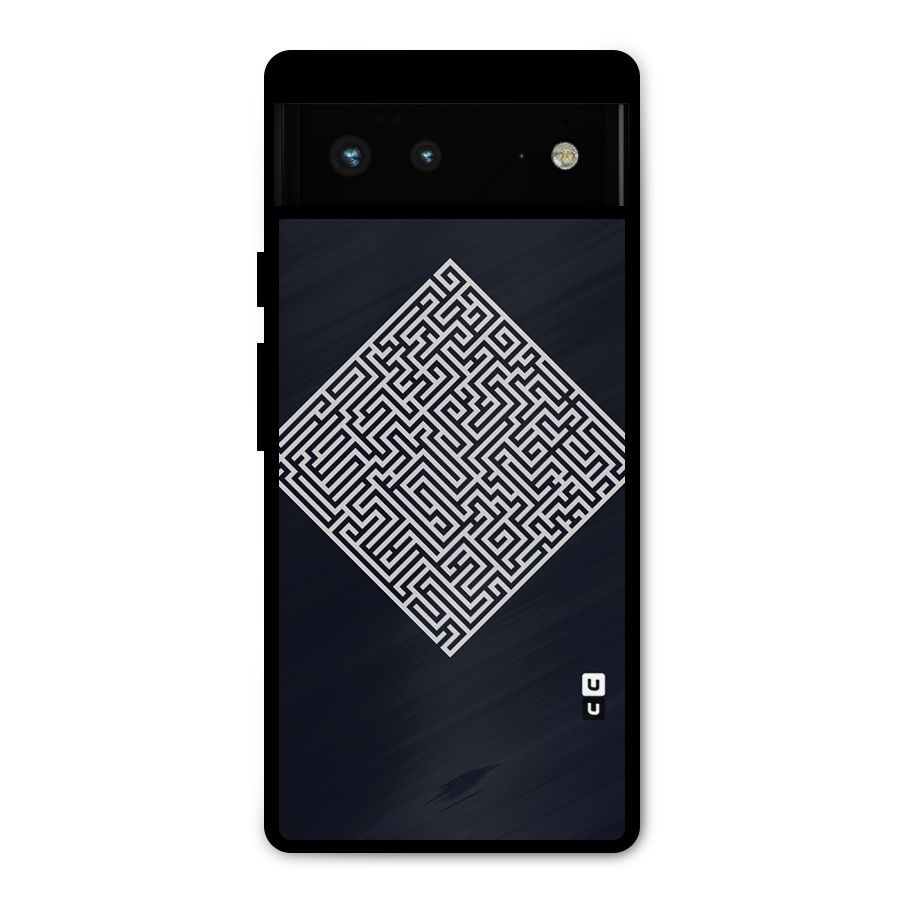 Minimal Maze Pattern Metal Back Case for Google Pixel 6