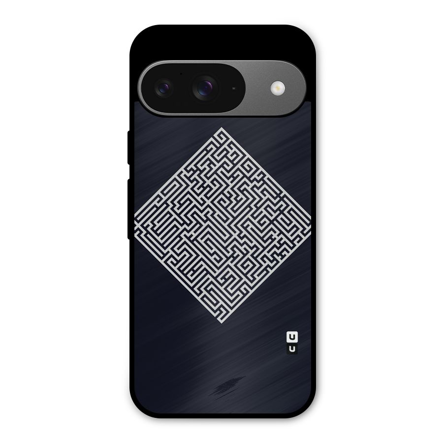 Minimal Maze Pattern Metal Back Case for Google Pixel 9