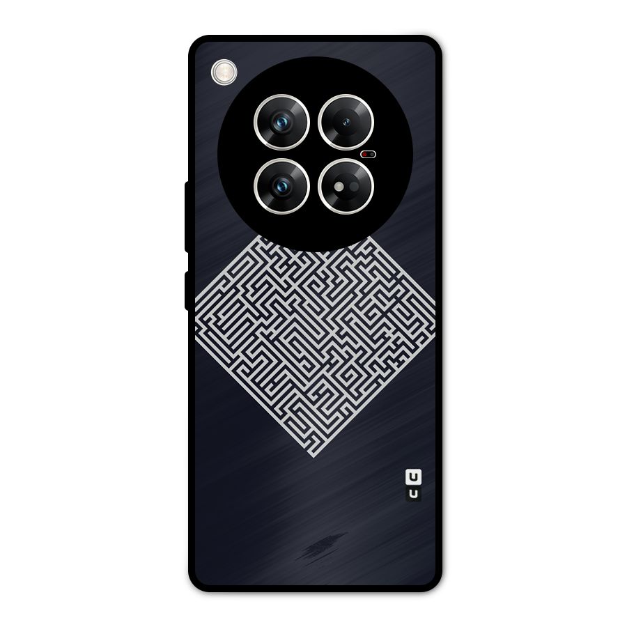 Minimal Maze Pattern Metal Back Case for Infinix Zero 40 5G