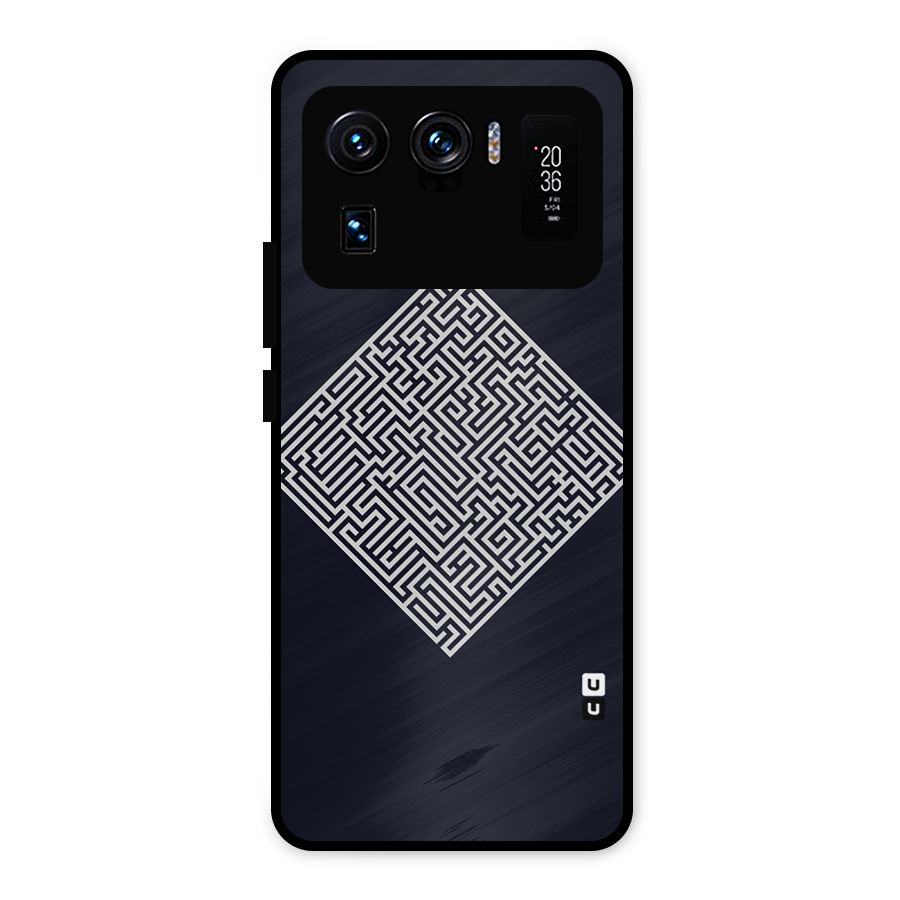 Minimal Maze Pattern Metal Back Case for Mi 11 Ultra