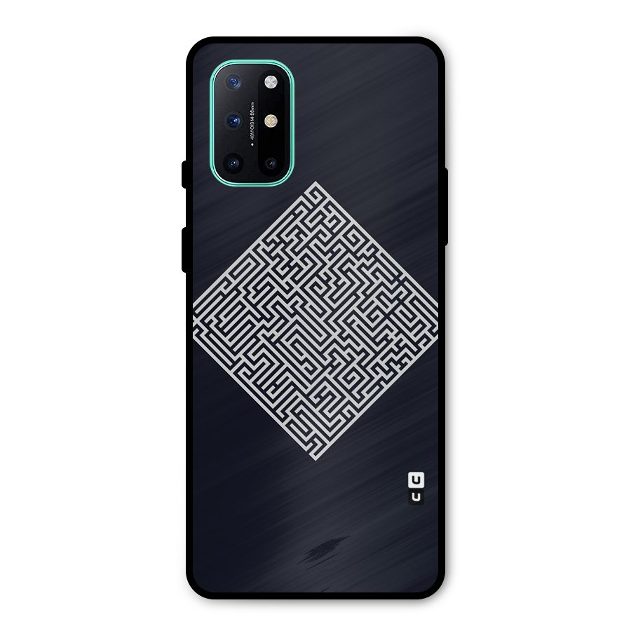 Minimal Maze Pattern Metal Back Case for OnePlus 8T