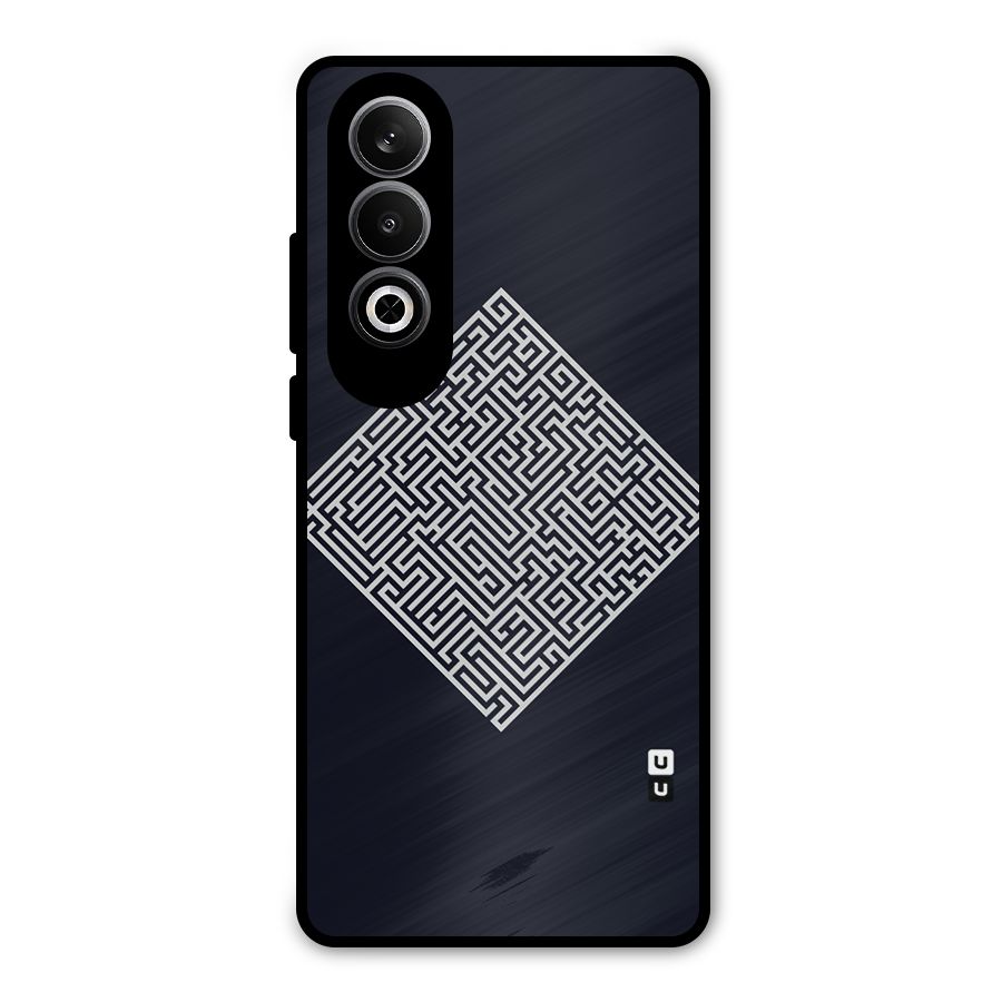Minimal Maze Pattern Metal Back Case for OnePlus Nord CE4