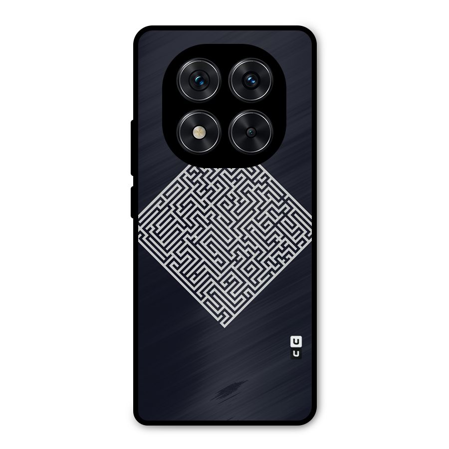Minimal Maze Pattern Metal Back Case for Poco X7