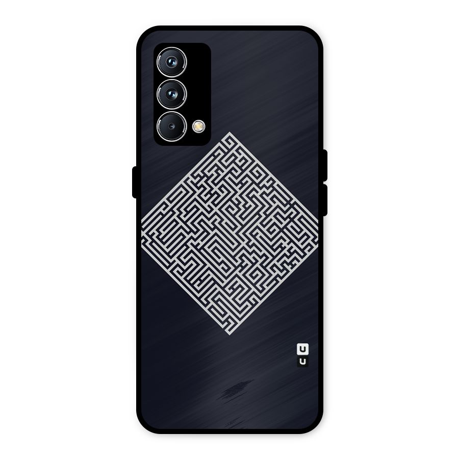Minimal Maze Pattern Metal Back Case for Realme GT Master Edition