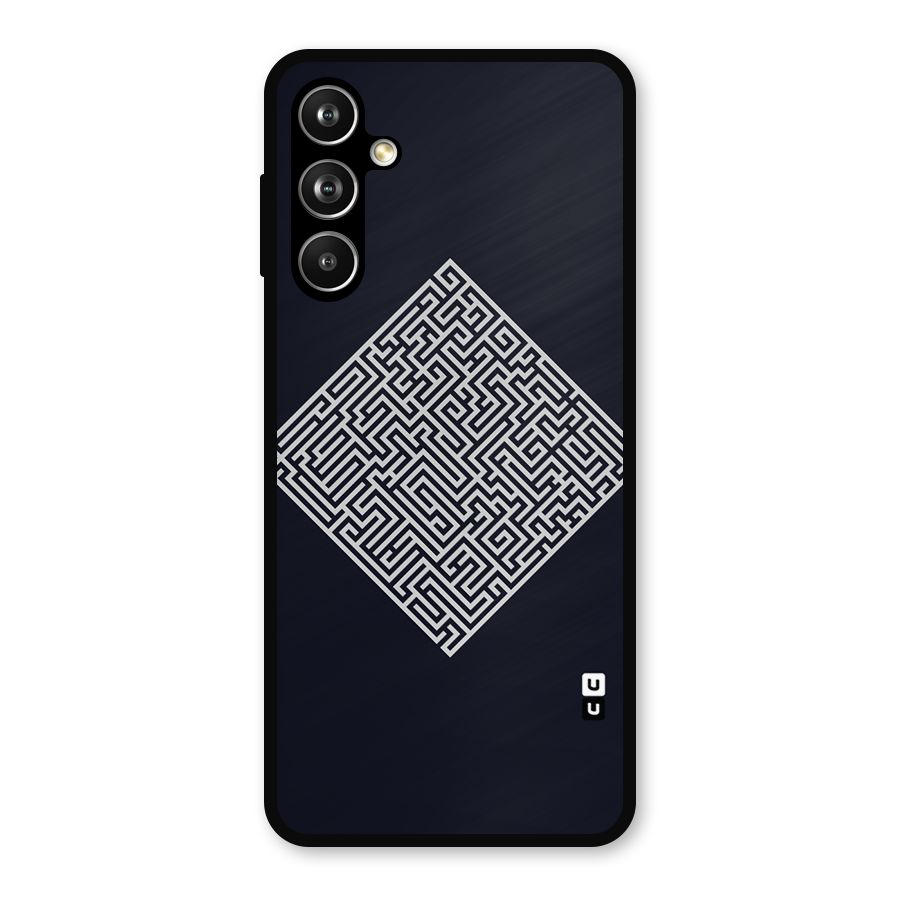Minimal Maze Pattern Metal Back Case for Samsung Galaxy M54