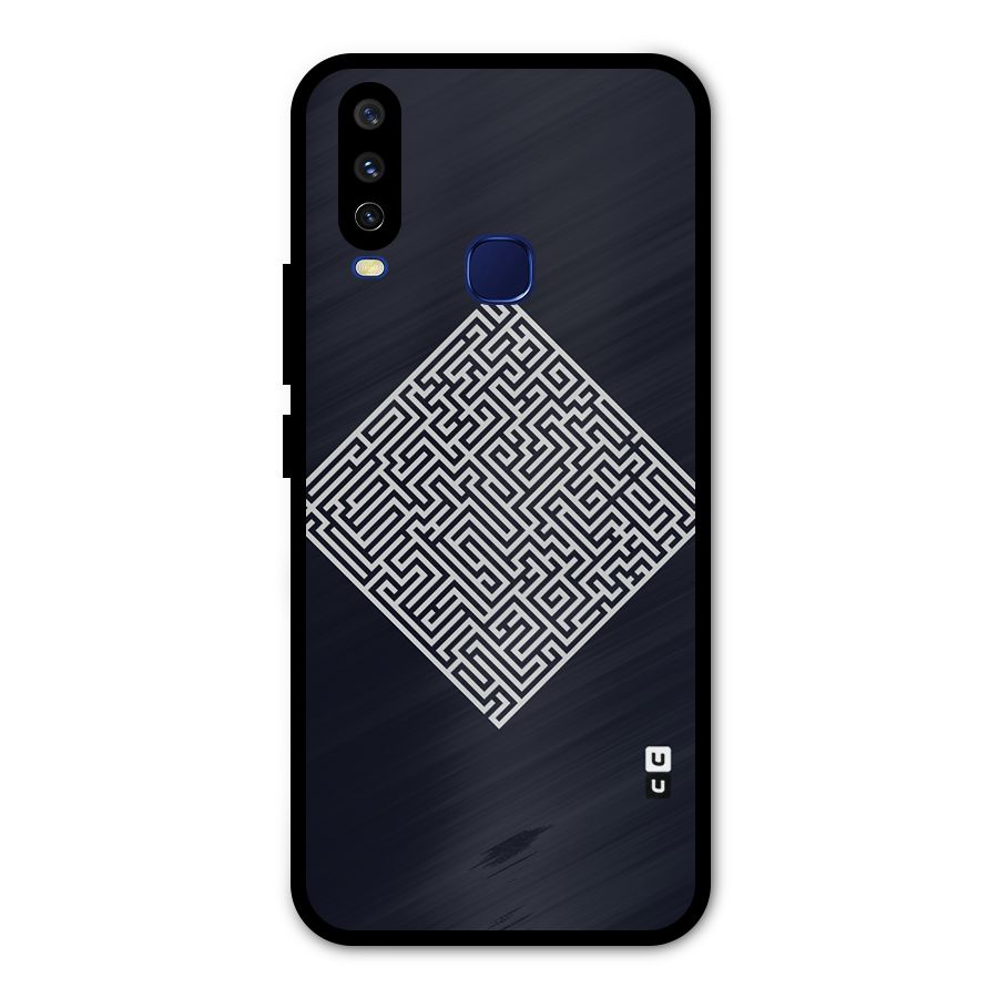Minimal Maze Pattern Metal Back Case for Vivo Y15