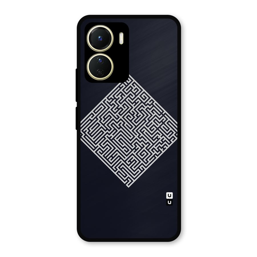 Minimal Maze Pattern Metal Back Case for Vivo Y56
