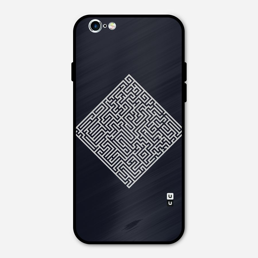 Minimal Maze Pattern Metal Back Case for iPhone 6 6s