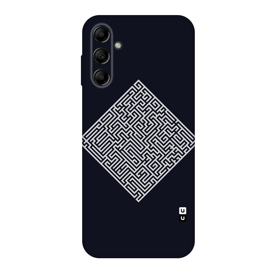 Minimal Maze Pattern Original Polycarbonate Back Case for Galaxy A14 5G