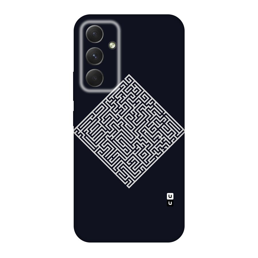 Minimal Maze Pattern Original Polycarbonate Back Case for Galaxy A54