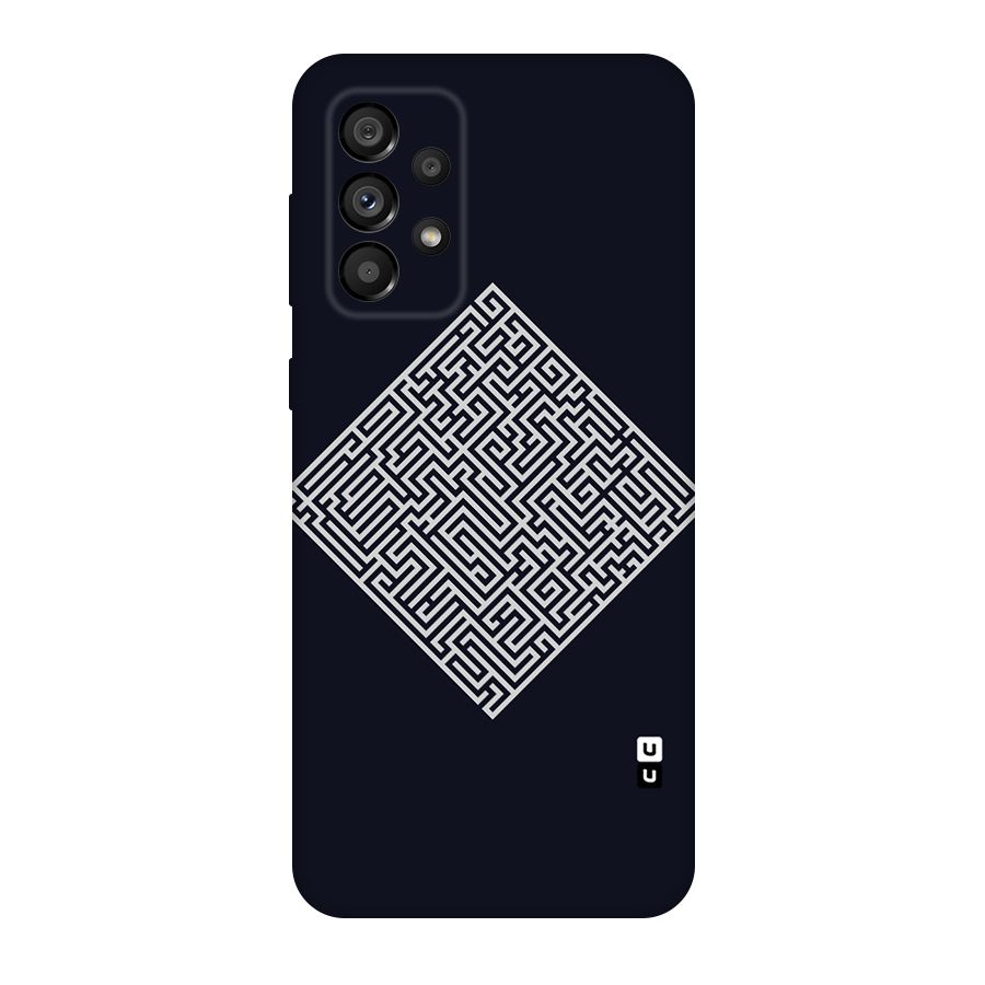 Minimal Maze Pattern Original Polycarbonate Back Case for Galaxy A73 5G