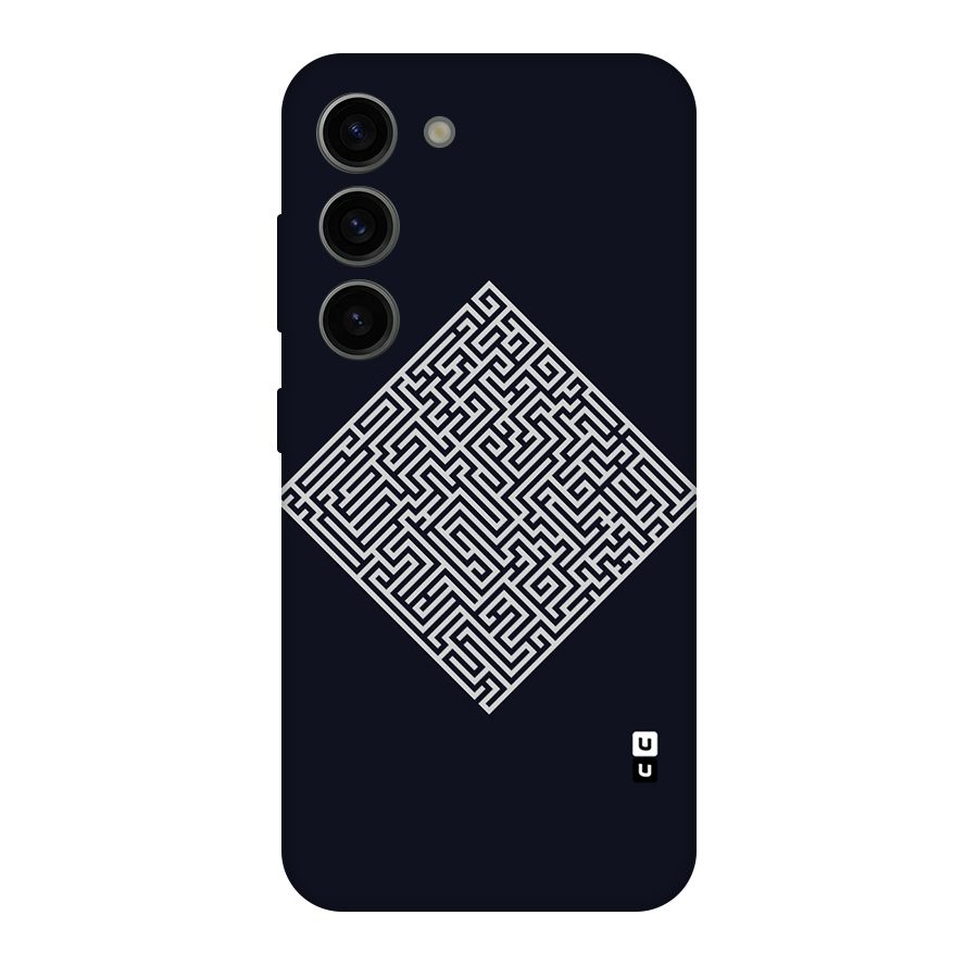 Minimal Maze Pattern Original Polycarbonate Back Case for Galaxy S23