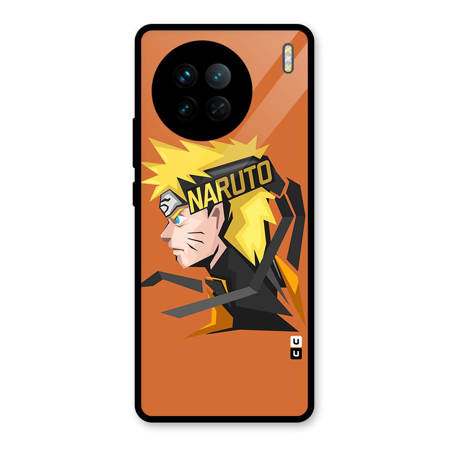 Minimal Naruto Artwork Glass Back Case for Vivo X90