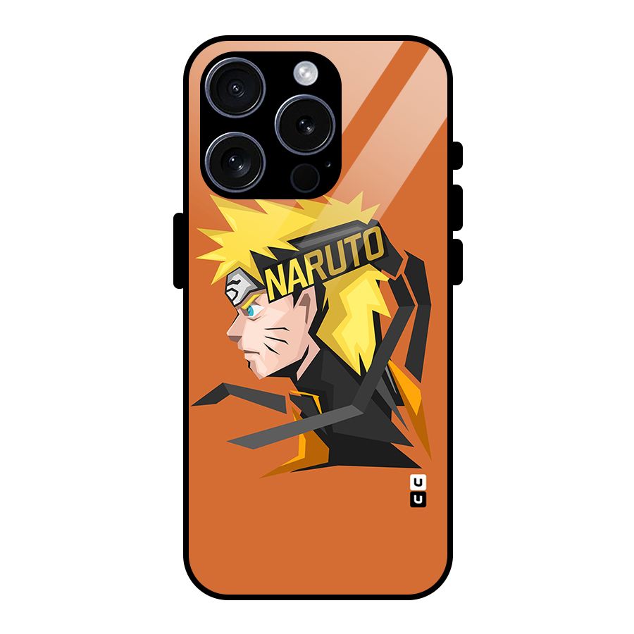 Minimal Naruto Artwork Glass Back Case for iPhone 15 Pro