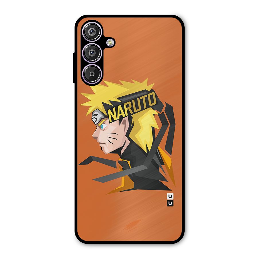 Minimal Naruto Artwork Metal Back Case for Galaxy M15