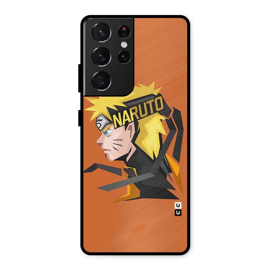 Minimal Naruto Artwork Metal Back Case for Galaxy S21 Ultra 5G