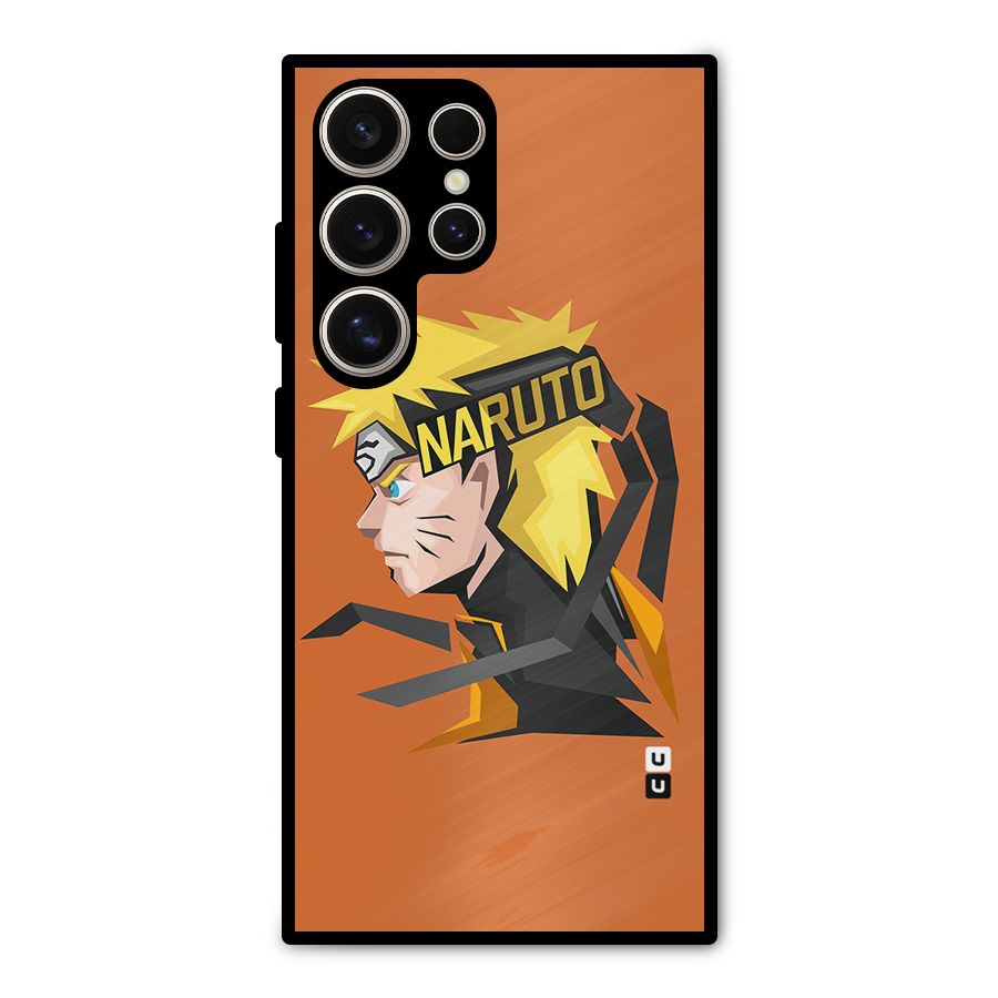 Minimal Naruto Artwork Metal Back Case for Galaxy S24 Ultra