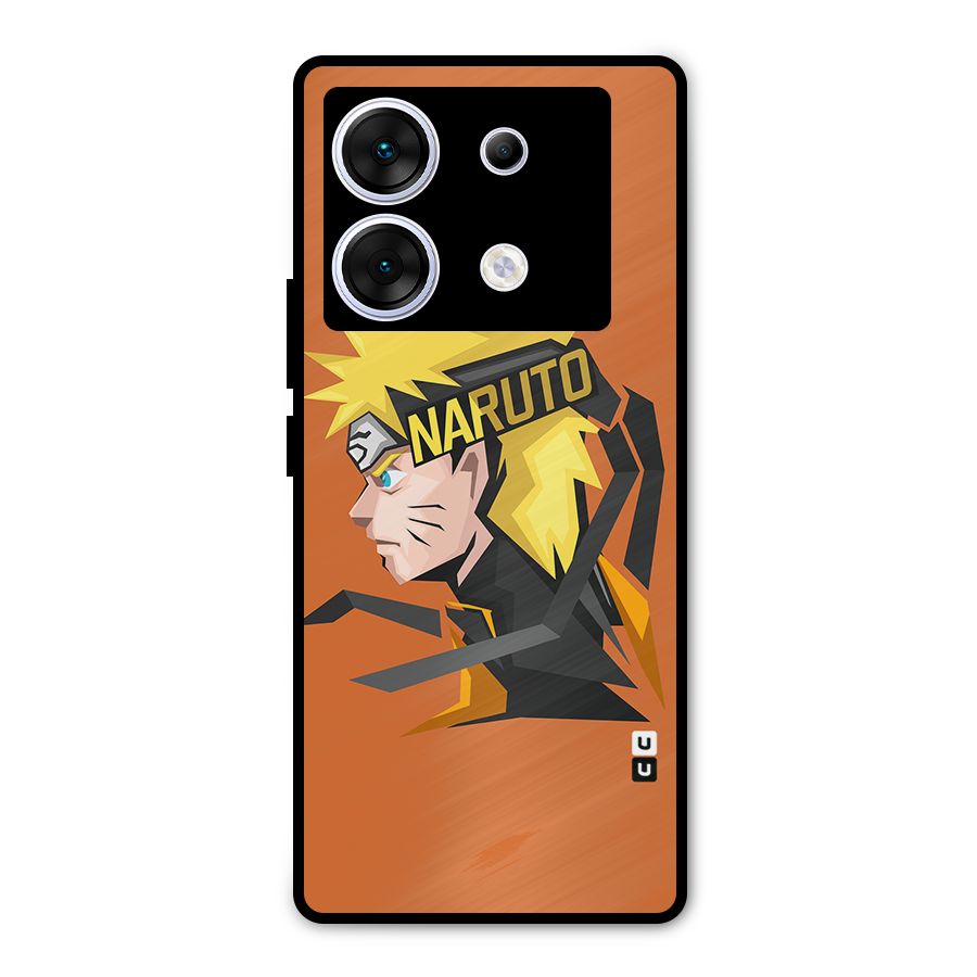 Minimal Naruto Artwork Metal Back Case for Infinix Zero 30 5G
