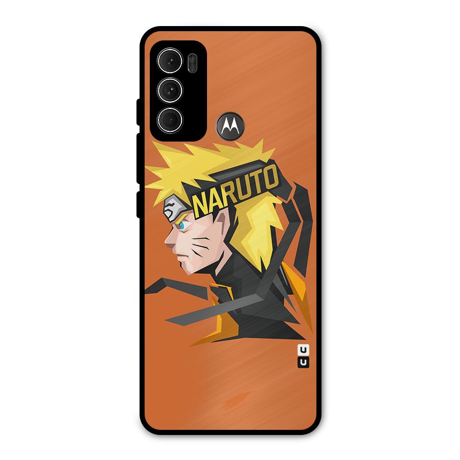 Minimal Naruto Artwork Metal Back Case for Moto G60