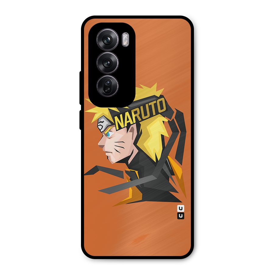 Minimal Naruto Artwork Metal Back Case for Oppo Reno12 Pro