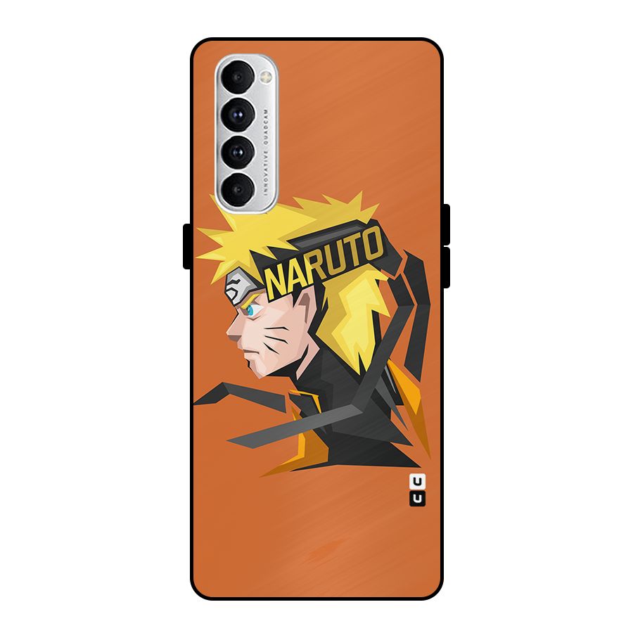 Minimal Naruto Artwork Metal Back Case for Oppo Reno4 Pro