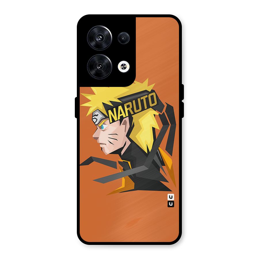 Minimal Naruto Artwork Metal Back Case for Oppo Reno8 5G